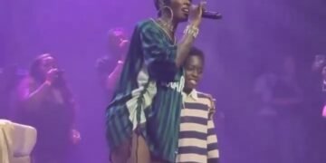 Tiwa Savage Surprises Fans as 10-Year-Old Son Performs With Her in London