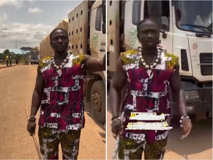 VeryDarkMan Blocks Dangote Trucks In Auchi, Demands Justice For Victims