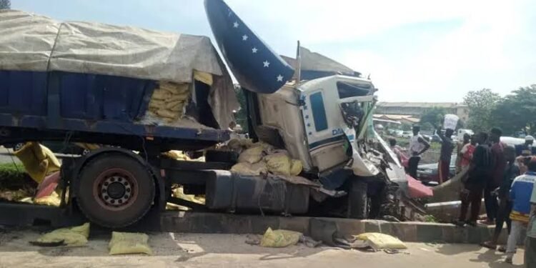 Several Feared Dead As Dangote Truck Causes Accident In Enugu State