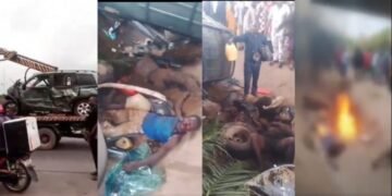 Mob Sets Ablaze Three Park Touts In Abuja After Causing Deaths Of Couple With Son