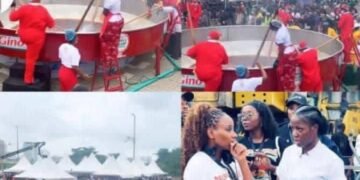 Hilda Baci Completes Guinness World Records Attempt for Largest Pot of Jollof Rice