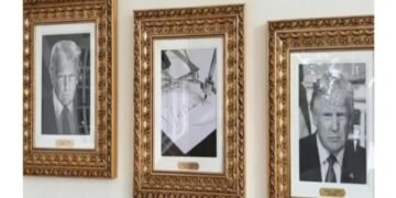 Trump Unveils White House Presidential Walk Of Fame, Snubs Biden With Autopen Photo