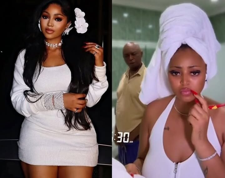 Regina Daniels Sparks Mixed Reactions After Sharing Playful Bathroom Moment With Ned Nwoko