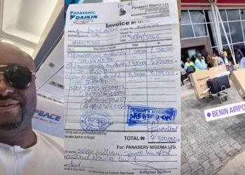 Israel DMW Buys Four 86-Inch Panasonic TVs Worth N7.3 Million For New Benin Home