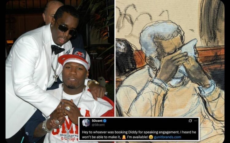 50 Cent Mocks Diddy After Prison Sentence, Says He’s Available To Replace Him At Speaking Engagements