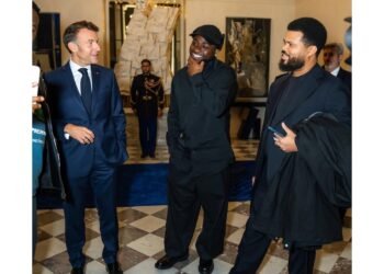 Davido Meets French President Emmanuel Macron at Élysée Palace in Paris