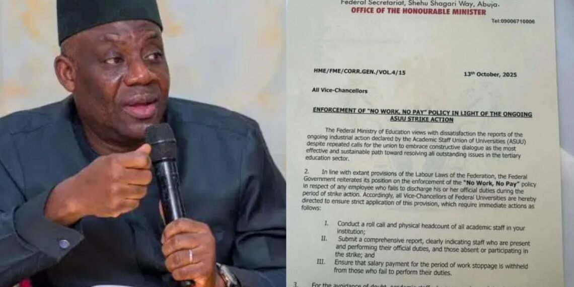 Federal Government Orders No-Work, No-Pay for ASUU Members on Strike