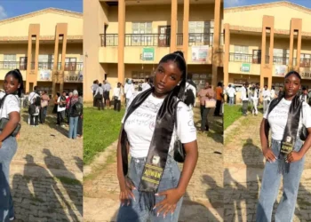 Lady Goes Viral After Graduating As The Only Student In Her Department At EKSU