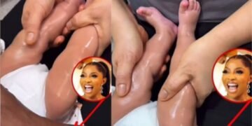 Toke Makinwa Shares Adorable Video of 2-Month-Old Daughter Enjoying Indonesian Massage