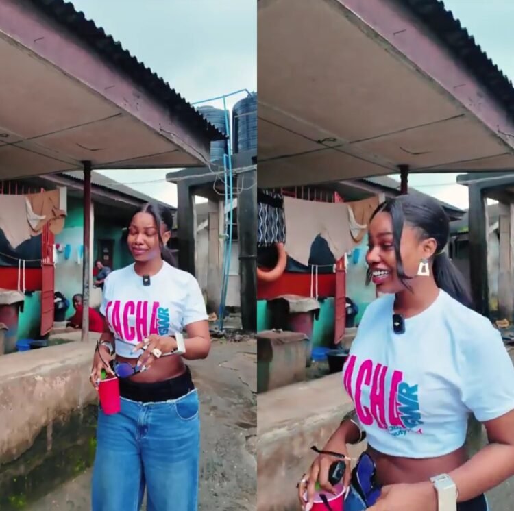 Tacha Breaks Down Revisiting Childhood Home in Nkpor, Port Harcourt