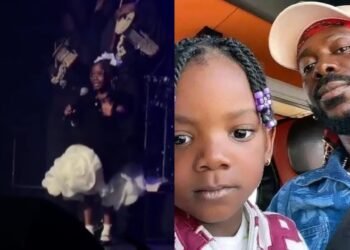 Adekunle Gold’s Daughter Adejare Steals Hearts With Adorable Stage Introduction In London