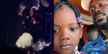 Adekunle Gold’s Daughter Adejare Steals Hearts With Adorable Stage Introduction In London