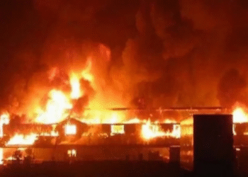Massive Fire Guts Nnewi Factory