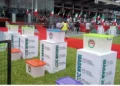 PDP Leaders Receive Flags As National Convention Kicks Off In Ibadan