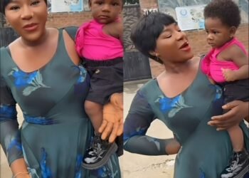 Destiny Etiko Meets Lookalike Baby During Movie Shoot