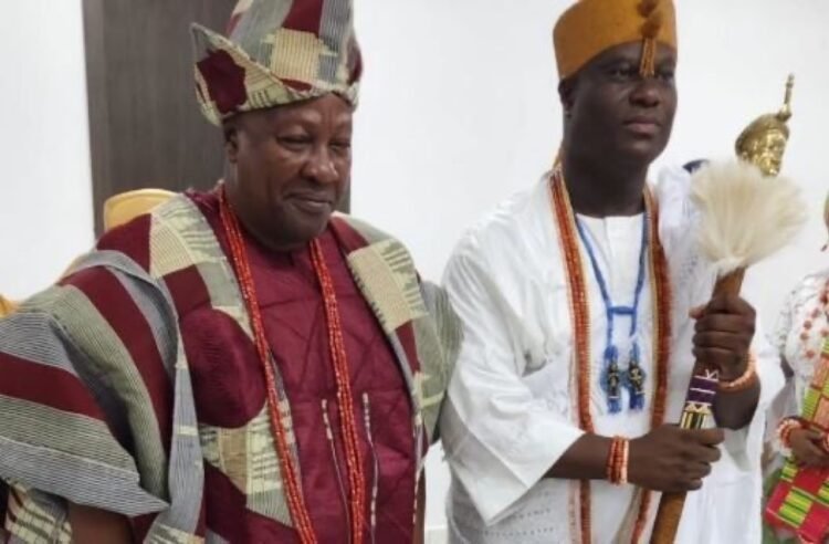 Ooni of Ife Confers Prestigious Chieftaincy Title on Ghanaian President John Mahama