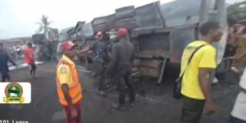 Two Killed After Diesel Tanker Explodes On Badagry Expressway, Lagos