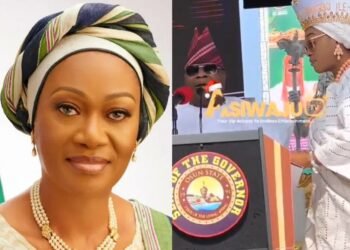 Oluremi Tinubu Threatens To Switch Off Governor Adeleke’s Microphone Over Singing At Ceremony