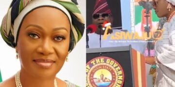 Oluremi Tinubu Threatens To Switch Off Governor Adeleke’s Microphone Over Singing At Ceremony