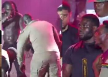 Burna Boy Rewards Fan Who Jumped On Stage To Give Him Money In Ghana