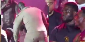Burna Boy Rewards Fan Who Jumped On Stage To Give Him Money In Ghana