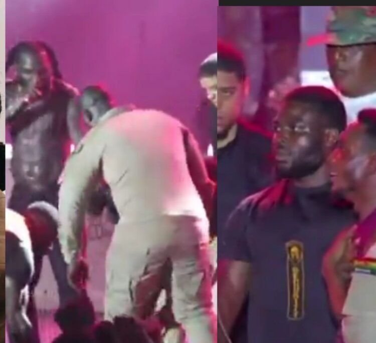 Burna Boy Rewards Fan Who Jumped On Stage To Give Him Money In Ghana