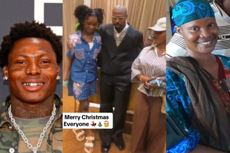 Asake Shares Emotional Christmas Reunion With Daughter Zeenat And Baby Mama Adijat