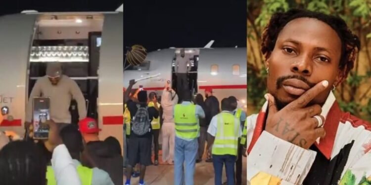 Asake Touches Down In Lagos, Fans React Excitedly On Social Media