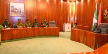 BREAKING: Tinubu In Closed-Door Meeting With Service Chiefs