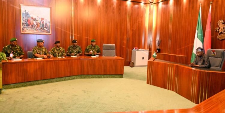 BREAKING: Tinubu In Closed-Door Meeting With Service Chiefs