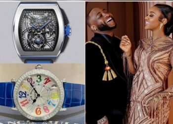 Davido Flaunts ₦200 Million “His And Hers” Luxury Watches With Wife