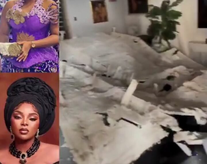 Queen Mercy Narrowly Escapes Injury as Sitting Room Ceiling Collapses