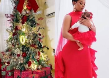 Toke Makinwa Celebrates Her First Christmas As A Mom With Daughter Yakira