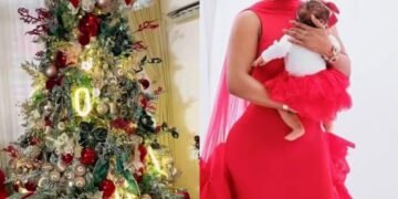 Toke Makinwa Celebrates Her First Christmas As A Mom With Daughter Yakira