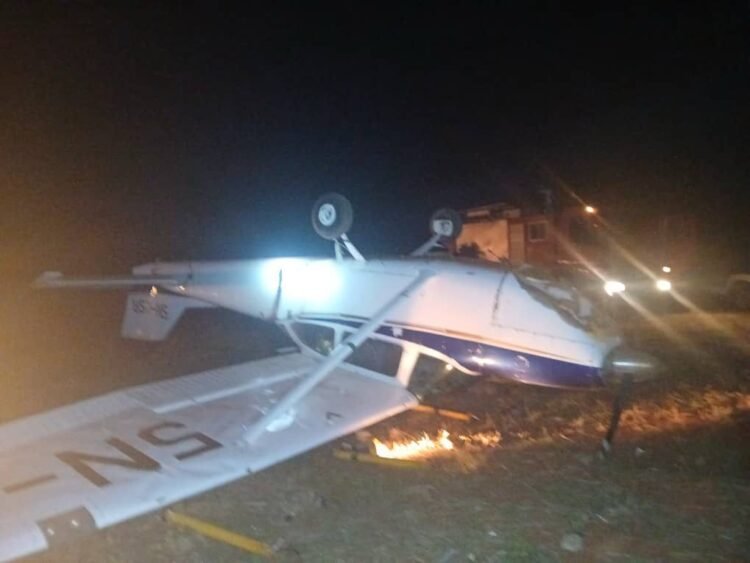 Four Injured As Airplane Flips Over At Owerri Airport