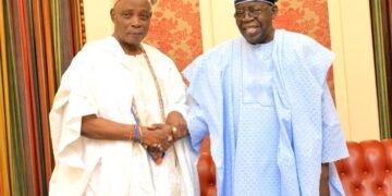 President Tinubu Receives Olubadan Of Ibadanland, Oba Rashidi Adewolu Ladoja At Presidential Villa