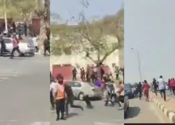 FCTA Workers Chase Minister Wike’s Convoy In Abuja Over Unpaid Salaries And Welfare Grievances