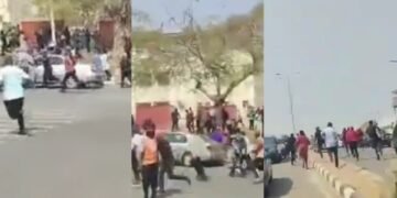 FCTA Workers Chase Minister Wike’s Convoy In Abuja Over Unpaid Salaries And Welfare Grievances