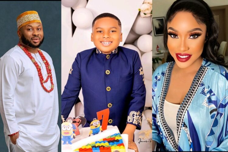 Olakunle Churchill Reacts to Reunion With Tonto Dikeh, Celebrates First Call From Son King Andre