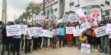 Protesters Storm NAFDAC Lagos Office