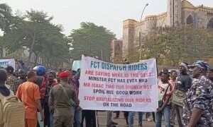 FCT Dispatch Riders Protest Tax Burden
