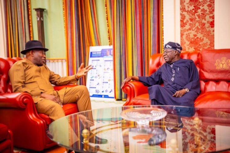 Jonathan Meets Tinubu At Aso Rock 